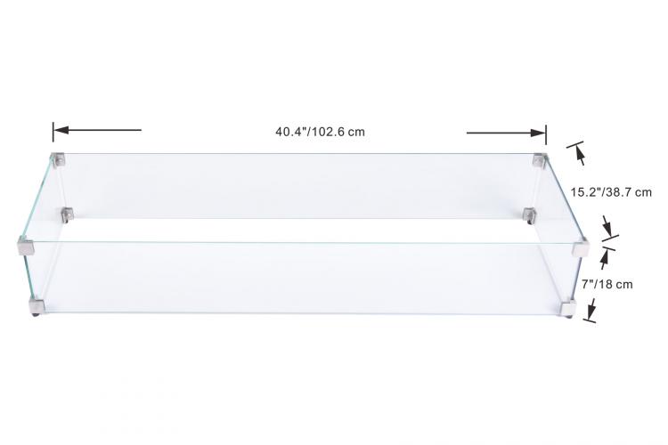 Preview: Rectangle Wind Screen for ELEMENTI PLUS